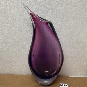 Flavio Poli for Seguso Large Purple Blue Sommerso Glass Teardrop Vase - Picture 1 of 8