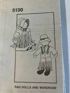 Pedido por correo patrón de costura-#5130-"Muñecas y armario de trapo" 15"-raro, difícil de encontrar-sin cortar - Imagen 1 de 2