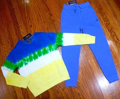 POLO RALPH LAUREN AUTHENTIC BOYS BRAND NEW ORIGINAL 2Pc SWEATSUIT Sz S (8), NWT - Image 1 of 4