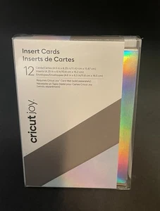 Cricut Joy Insert Cards 10 Cards Inserts Envelopes Silver And Gray - Picture 1 of 2