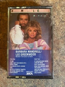 Barbara Mandrell & Lee Greenwood: Meant For Each Other Cassette 1984 Tape MCA - Picture 1 of 2