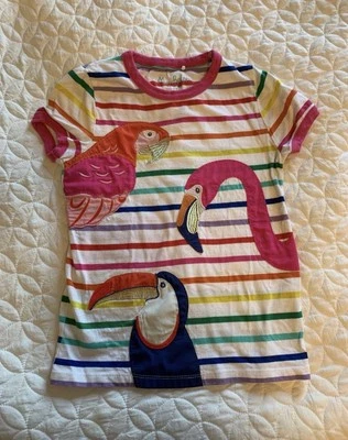 Mini Boden Birds Embroidered T Shirt Size 7-8 - Image 1 of 4