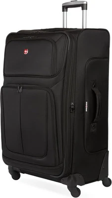 SwissGear Sion Softside Expandable Luggage, Checked-Large 29-Inch, Black  - Image 1 of 4