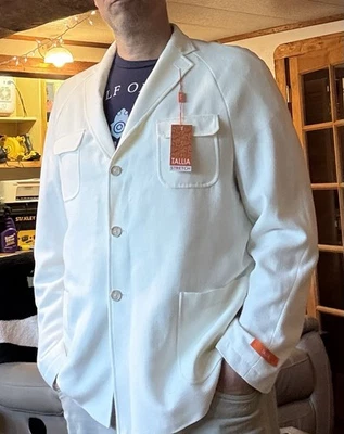 Chaqueta Blazer Tallia Para Hombre Blanca Elastizada 46R Vanguard Bolsillos Dos Botones Foto 1 de 4