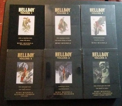 Hellboy Library Edition Vol 1 2 3 4 5 6 Dark Horse Comics Hardcover LOT Mignola - Image 1 of 4