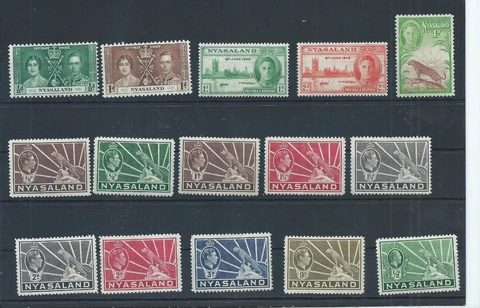 Nyasaland stamps. Small MH lot.  (C862) Cover