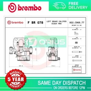 Fits Mercedes Sprinter 2.1 CDi 3.0 Brake Caliper Front Rear Left Brembo #2 - Picture 1 of 4