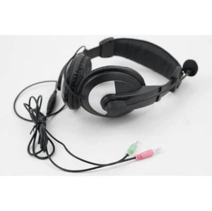 iMicro IM750BM Wired 3.5mm Leather Headset w/ Microphone - Picture 1 of 5