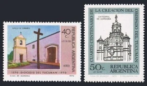 Argentinien 945, C131, postfrisch. Mi 1071-1072. Bistum Tucuman, 400th Ann. 1970. - Bild 1 von 1
