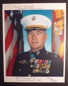 COL. HARVEY C BARNUM JR. MEDAL OF HONOR 1965 VIETNAM 8X10 SIGNED AUTOGRAPHED - Picture 1 of 2