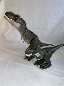 Jurassic World Thrash N Throw Tyrannosaurus Rex Figure 21” Mattel T-rex Bundle - Picture 1 of 12