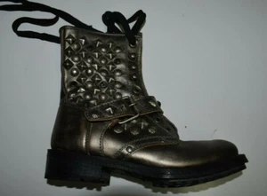 ASH Stiefel Stiefeletten bronze metalic Nieten Damen Gr. 36 Leder Boots - Bild 1 von 4