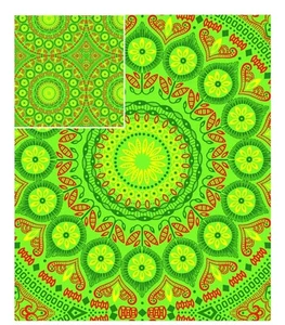 Shweshwe Baumwollstoff Lime Meterware Serie Boulder  No 1 - ab 50cm x 90cm - Bild 1 von 4