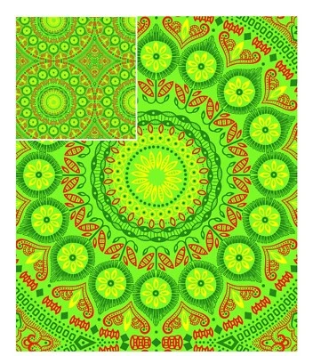 Shweshwe Baumwollstoff Lime Meterware Serie Boulder  No 1 - ab 50cm x 90cm - Bild 1 von 4