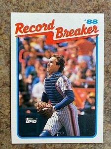 1989 Topps Record Breaker #3 Gary Carter - New York Mets