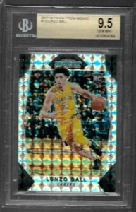 LONZO BALL RC 2017-2018 PANINI PRIZM MOSAIC REFRACTOR BGS9.5!LAKERS RC/PELICANS - Picture 1 of 1
