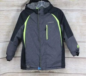 ZeroXposur Youth Boys Size Small 8 Full Zip Heavy Coat Gray Black Neon Green - Picture 1 of 10