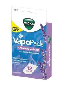 NEW! Vicks VapoPads Calming Vapors with Lavender Essential Oil 12 Pads FREE SHIP - Picture 1 of 1