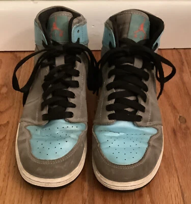 Nike Air Jordan 1 Retro Alto GS Marea Piscina Raro Cancha Gris Polvo Azul Talla 5.5 Y Foto 1 de 4