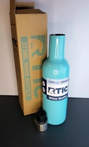RTIC Wine Bottle Black, Stainless, or Teal 375mL, stainless vacuum insulated - Picture 1 of 4