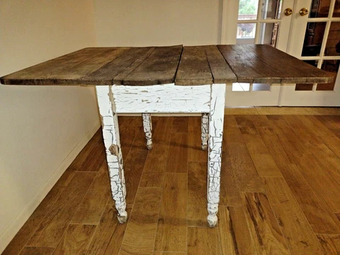 Antique Farmhouse Drob Leaf Table 48"x36 - Local Pickup Cover