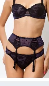 Cinturón Suspendedor de Liga Lou Paris Modelo Lou Azul Marino S Pequeño Origen $82 W262 - Imagen 1 de 6
