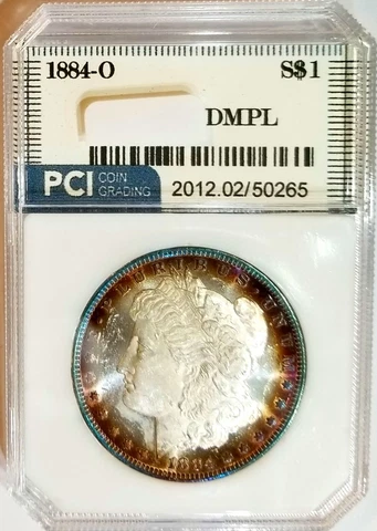 1884-O  Morgan Dollar Gem BU DMPL Frosty Cameo Album Toned Stunning Cover