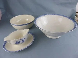 SARREGUEMINES FONTANGES bleu LOT de 2 saladiers + une saucière - Bild 1 von 5