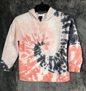 Art Class Kids Tie-Dye Hoodie S 6/6X Pink & Gray Cotton Blend - Picture 1 of 11