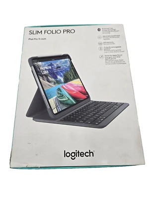 Original Logitech 920-009154 Slim Folio Pro Keyboard and Cover Case - Black - Image 1 of 3