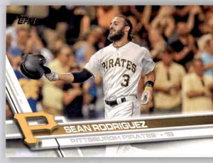 2017 Topps Series 1 Sean Rodriguez Base Card MLB PWE Set Break Pirates #250 - Picture 1 of 2
