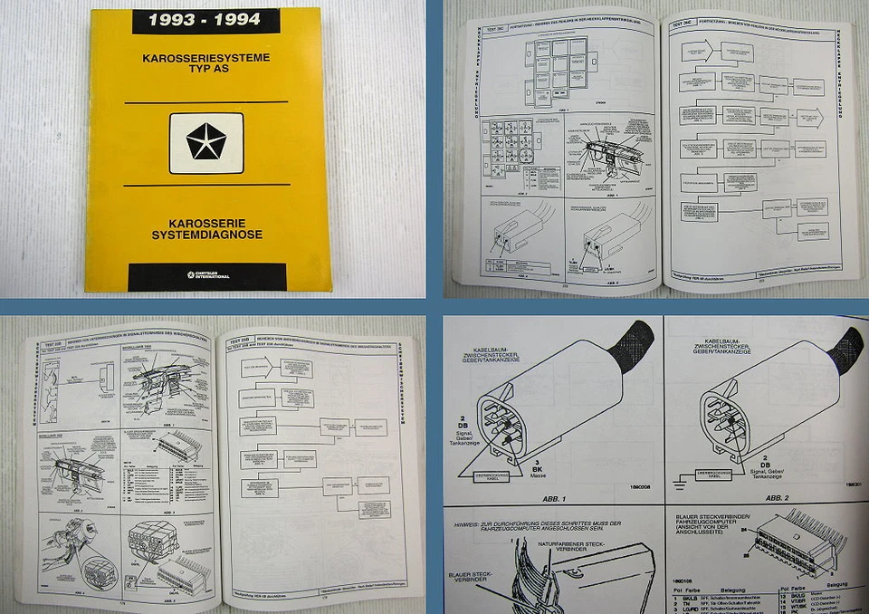 1993-1994 Dodge Caravan Plymouth Voyager AS Body Diagnostic Manual - Image 1 of 1