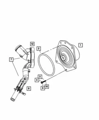 Genuine Mopar 2001-2008 Chrysler Concorde Engine Water Pump Gasket 4663731AB - Изображение 1 из 4
