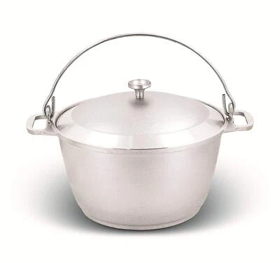 Kazan Koch-Topf mit Deckel Bügel Kasan 10 L Liter CAMPING Schmor Kessel Aluguss - Bild 1 von 2