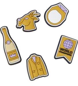 Uniquely You Crocs Jibbitz Charms 5 Winner Collection GOAT Champ Ring Bottle New - Picture 1 of 5