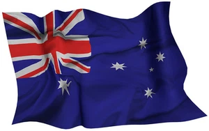 AUSTRALIA FLAG DECAL 2014 STYLE SIZE 90MM BY 57MM - Bild 1 von 1