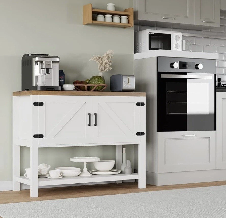 Gabinete de estación de café Credenza estilo granja Foto 1 de 4