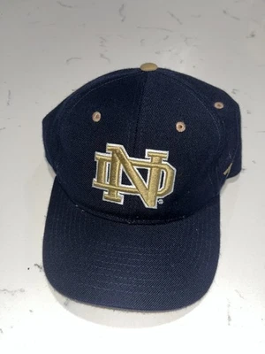 Notre Dame Fighting Irish x Zephyr Blue Gold Fitted Hat 7 5/8 Unisex Sports Cap - Image 1 of 4
