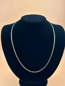 10k Gold Cuban Chain Solid Yellow Gold 2.5mm 20 Inch Lobster Clasp - Picture 1 of 9