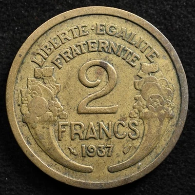 France 2 Francs 1937, Coin, Inv#E806 - Image 1 of 2