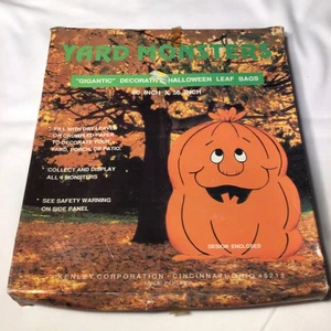 Borsa vintage Halloween cortile mostri foglia Jack O lanterna zucca 60" x 56" NUOVA - Foto 1 di 4