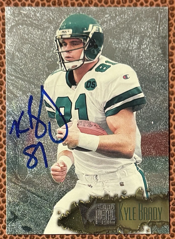 Kyle Brady New York Jets 1996 Fleer Metal Signed Auto Autograph Card - Image 1 of 1