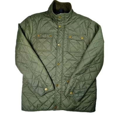 Jack & Jones Premium Olive Green Quilted Jacket Size XL Barbour Style Country  - Image 1 of 4