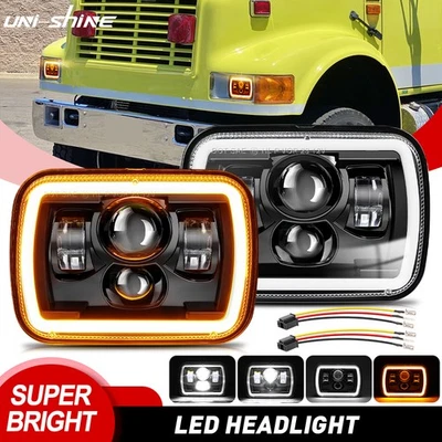 2x Faros LED de 5x7"" 7x6 para International Harvester 4700 4800 4900 8100 DOT Foto 1 de 4