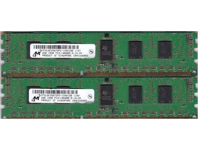 4GB 2x2GB MICRON PC3-10600R DDR3 ECC REG MT9JSF25672PZ-1G4D1BB SERVER MEMORY KIT - Image 1 of 2