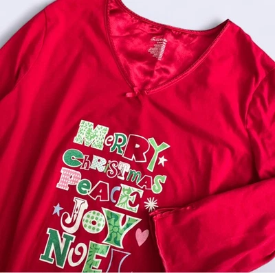 Secret Treasures Red Christmas Sleep Dress Graphic Slogan Soft Cotton Blend S/M - Image 1 of 4