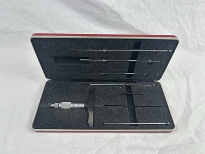 STARRETT NO. 445 MECHANICAL DEPTH MICROMETER 0 to 12” Satin Chrome See Images - Image 1 of 4