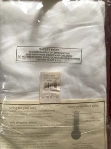 Mamas and Papas Bear Necessities fitted interlock cot sheet 63 x 127cm WHITE - Picture 1 of 2