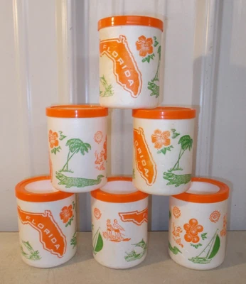 6 Vintage Styrofoam Can Koozies FLORIDA - Image 1 of 3