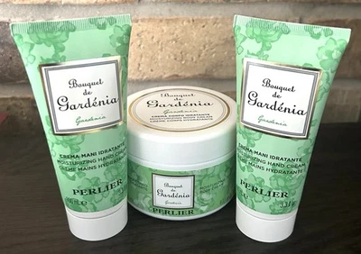 PERLIER Bouquet De Gardenia 3 Piece Set Body cream & Hand Cream Brand New - Image 1 of 4
